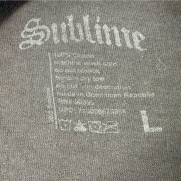 SUBLIME Sun Long Beach Gray Short Sleeve Band Tee Sz L - Picture 4 of 4